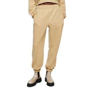 Topshop Bubble Quilted Joggers Camel Tan Textured Jogging Pants XS